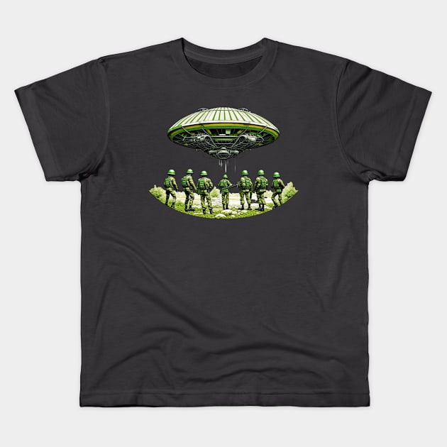 Cautious Encounter Kids T-Shirt by JSnipe